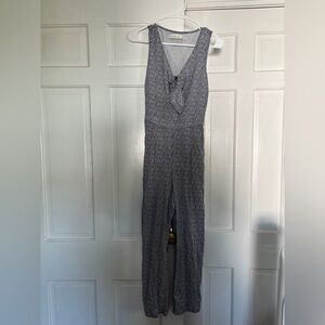 Abercrombie & Fitch Blue and White Patterned Jumpsuit